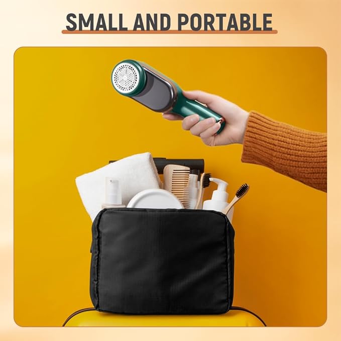 2025 New Electric Lint Remover - Rechargeable With Digital Power Display, 2nd Gear Adjustment, 6-Leaf Blades - Fabric Shaver for Clothes and Sweaters (White)