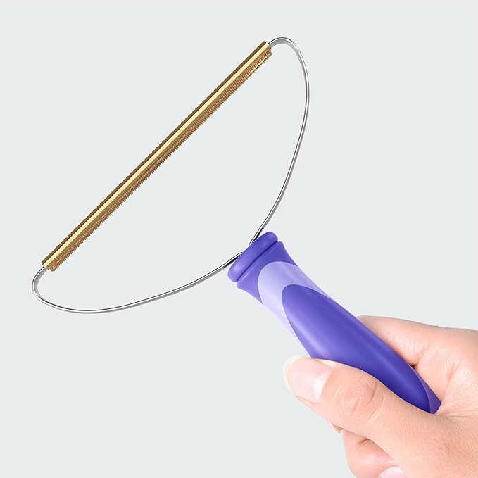 Pet Hair Remover, Dog Cat Hair Remover, Lint Cleaner Pro, Fur Removal Tool, Portable Carpet Scraper, Fuzz Rollers Hairball Shaver for Carpets, Car Mat, Couch, Pet Bed, Furniture & Rug (Purple, 2-Pack)