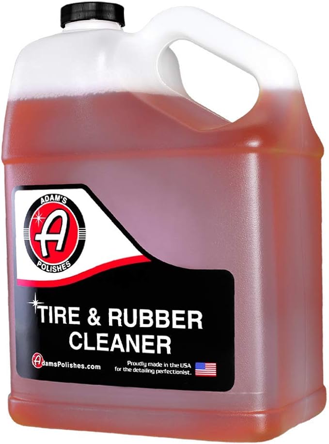Adam's Polishes Tire & Rubber Cleaner (Gallon) - Removes Discoloration From Tires Quickly - Works Great on Tires, Plasti