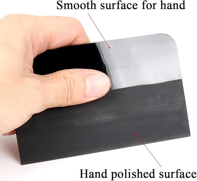 PPF Squeegee Soft Silicone Rubber Scraper Anti-Scratch TPU Coating Scraper for Car Vinyl Paint Protection Film Installation, Vinyl Wrap and Window Tint Windshield Glass Cleaning Squeegee Tool (Black)
