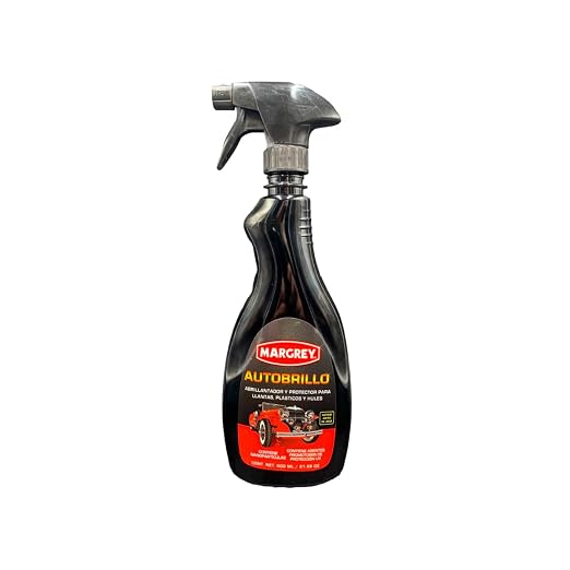 Margrey Auto Shine - Rim Polisher & Protector - Plastic & Rubber - UV Protection - Advanced Formula - Spray Application
