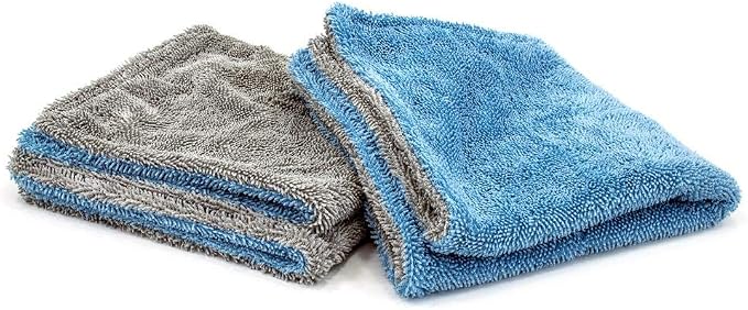 Autofiber Dreadnought Jr. Microfiber Towel, Superior Absorbency for Drying Cars, Trucks, and SUVs, Double-Twist Pile, On