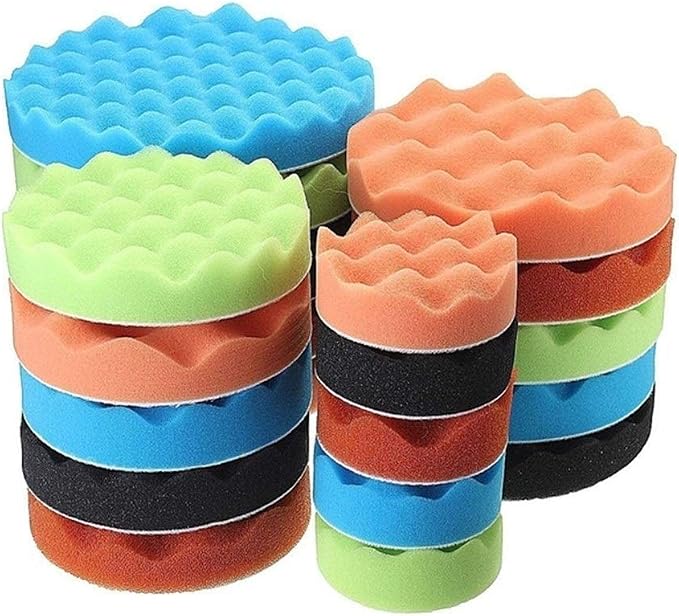 Jinchao-polishing Pads, 8pcs/Set Sponge Polishing Waxing Buffing Pads Kit, 3" 4" 5" 6" 7" for Car Polisher Buffer Drill