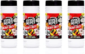 Juniper CLEAN Hyper Wipes, 4 Pack Heavy Duty Hand & Tool Cleaning Wipes, 8"x12" Multi-Surface Cleaning Wipes, Degreasing