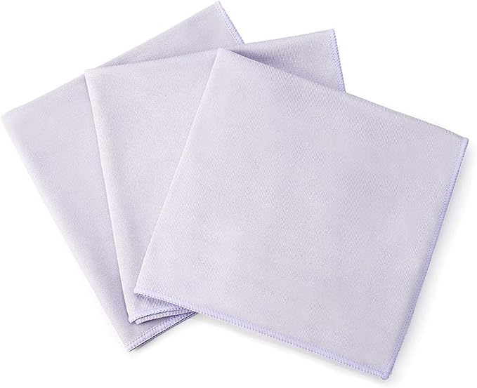 Fuller Brush Shine Bright Microfiber Cloths – 3-Pack, 16" x 16" Streak-Free Cleaning for Glass, Mirrors & Appliances – L