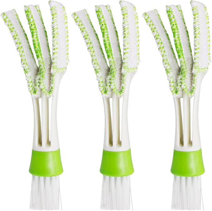 SENHAI Mini Duster for Car Air Vent, Set of 3 Automotive Air Conditioner Cleaner and Brush, Dust Collector Cleaning Clot