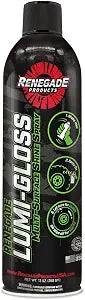 Renegade Products Lumi-Gloss Aerosol High Shine Spray for Plastics, Tires, Undercarriage & More, 13 Oz