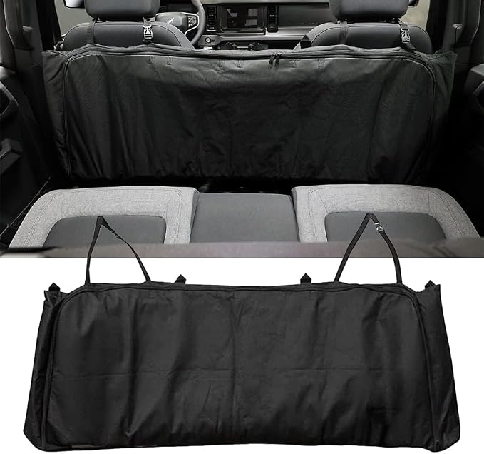 D-Lumina Soft Top Window Storage Bag - Compatible with Ford Bronco 4-Door 2021 2022 2023 2024 2025 2026 - Rearseat Stora