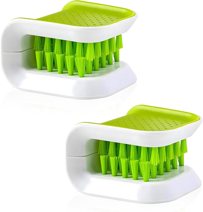 2 PCS Car Seat Belt Cleaning Brush, Nonslip U-Shaped Safety Belt Washing Tool with Double-Sided Bristles, Closeable Seat