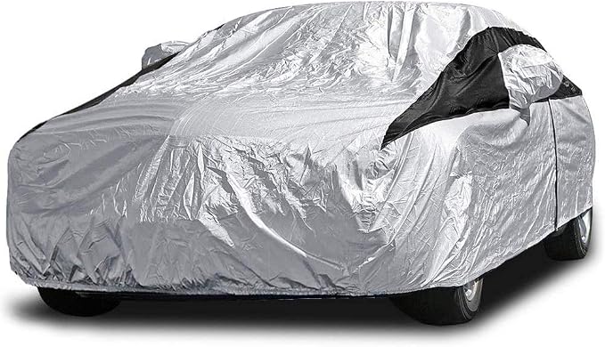 Titan Premium Multi-Layer PEVA Car Cover for Sedans 186-202". Waterproof, UV Protection, Anti-Scratch Protective Lining,