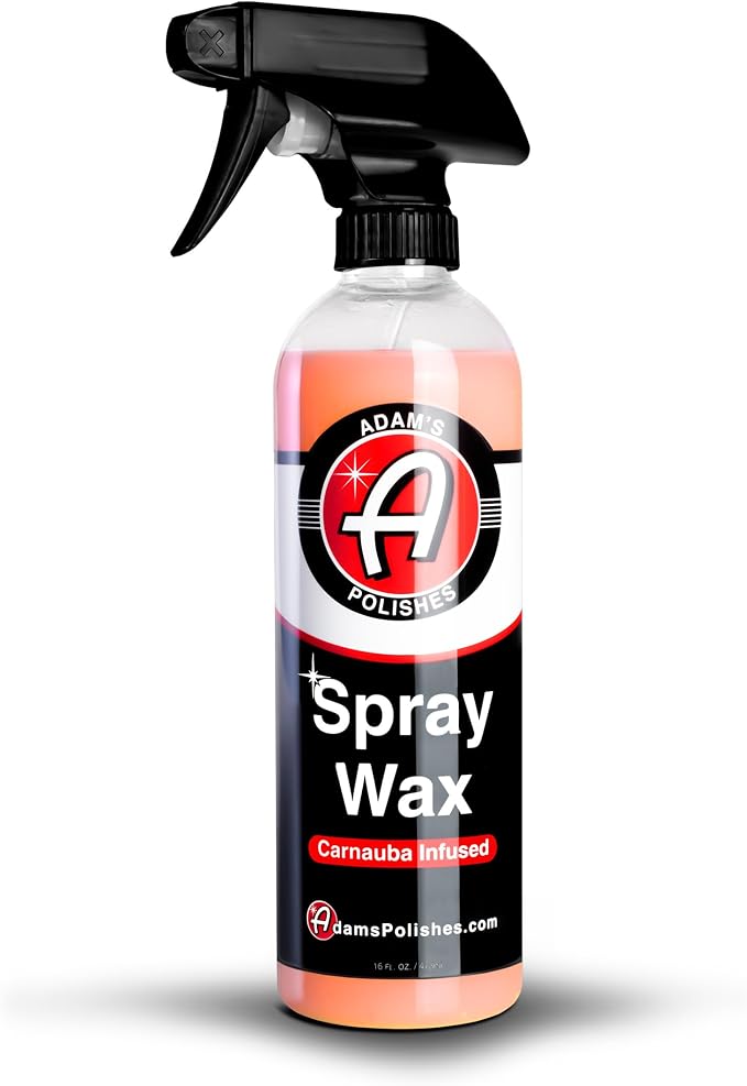 Adam's Polishes Spray Wax 16oz - Premium Infused Carnauba Car Wax Spray For Shine, Polish & Top Coat Paint Protection |