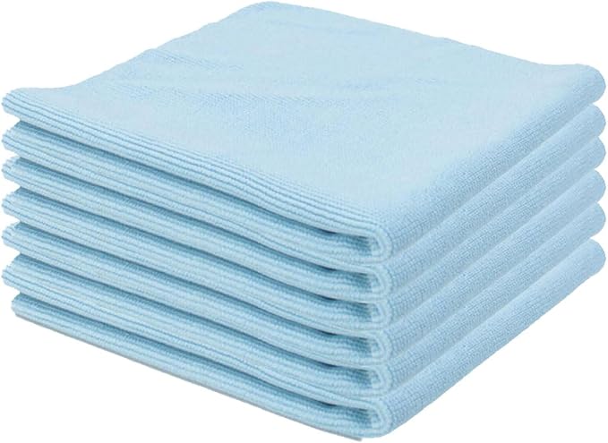 SPEED MASTER Premium Pearl Towel Made to Remove Ceramic Coatings And Selants |16in x 16in | Sky Blue | 6 Pack |