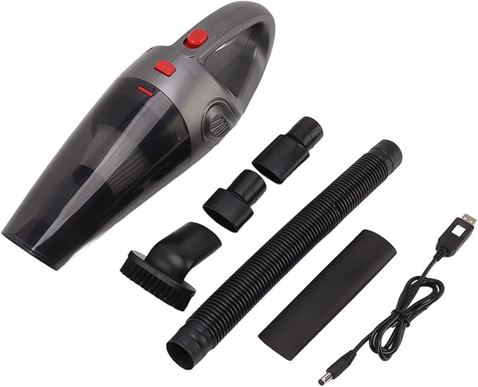 Car Vacuum Cleaner with Strong Suction, Portable, Rechargeable, Low Noise, Cordless Handheld Vacuum Cleaner for Home - Cleanova