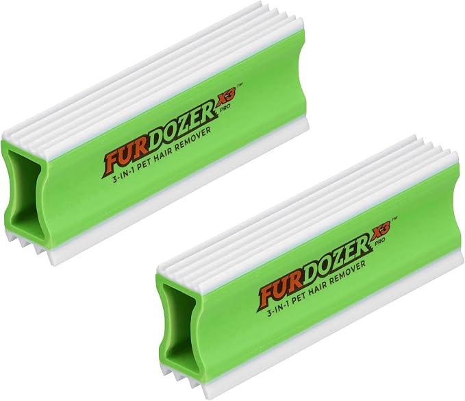 FurDozer Pet Hair Remover & Auto Detailing Tools - Cat & Dog Hair Remover for Carpets, Car Interiors, Couches, Bedding,