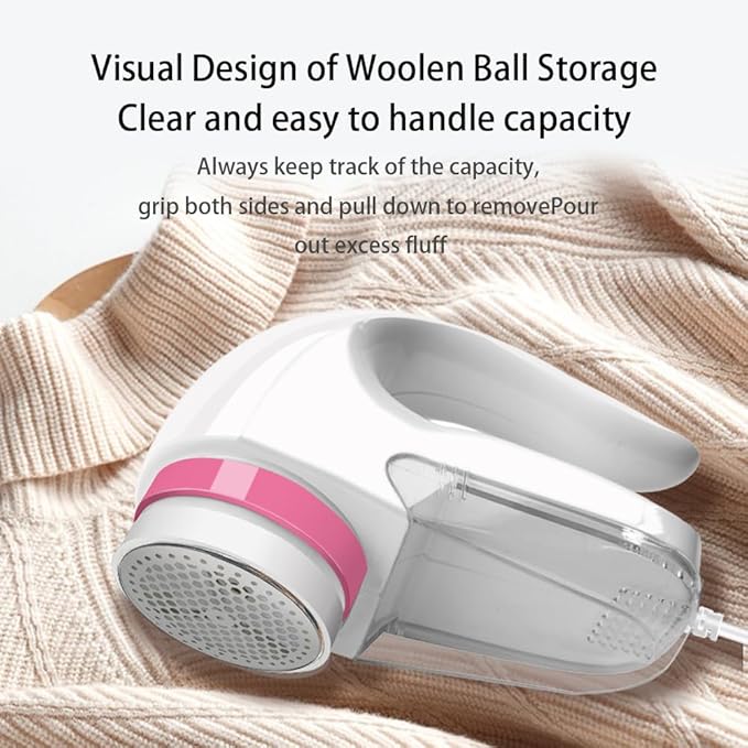 Fabric Shaver for Furniture,Sweater Shaver,Electric Lint Remover for Clothes,Fabric Pilling Remover,4 Cutter Heads, 5W of High-Power, Plug and Play, Say Goodbye to Charging and Waiting