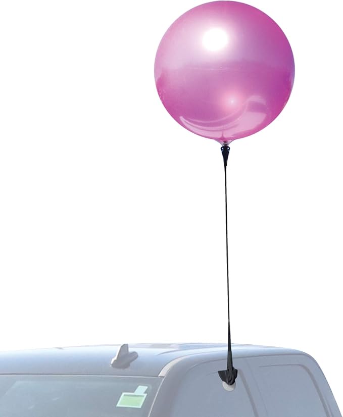 Weatherproof Reusable Balloon Adjustable Car Window Kit - Helium Free Plastic Outdoor Balloons