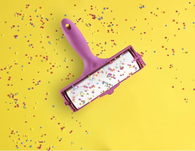 Large Lint Roller 6.3" with Extra Refill -120 Sticky Sheets, Protective Cover Design, Big Lint Roller for Pet Hair, Furniture, Bed, Couch, Floor & More