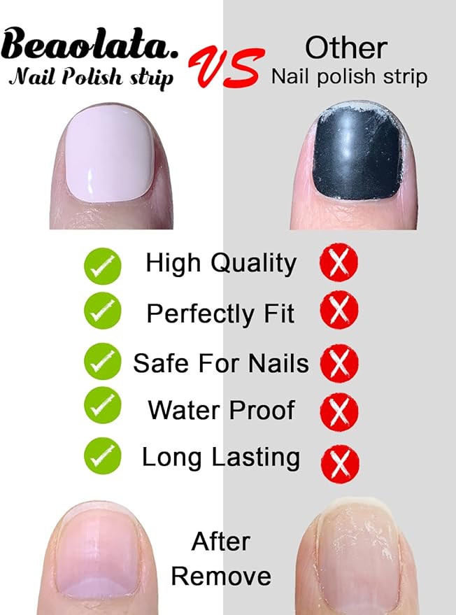 Nail Polish Strips, 32PCS Salon Quality Wraps, Long Lasting Gel Nail Stickers for Women Easy Apply& Remove (Modern Geometric Pink)