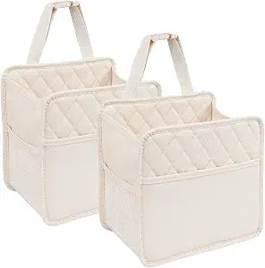 LXUNYI Car Seat Organizer,2 Pack Waterproof Pu Leather Backseat Car Organizer and Storage Bag Foldable Universal Hanging