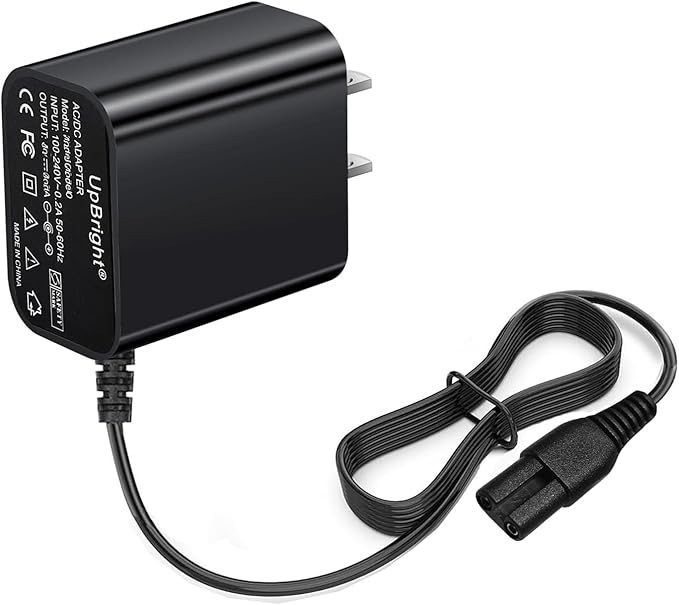 UpBright 2-Prong 9V AC/DC Adapter Compatible with Homitt HM115C HM115D HM115 C HM 115 D HM115CW HM115CD HM115CG Electric Spin Scrubber 360 Cordless Power Scrub FD DK10-090-0650 Supply Battery Charger