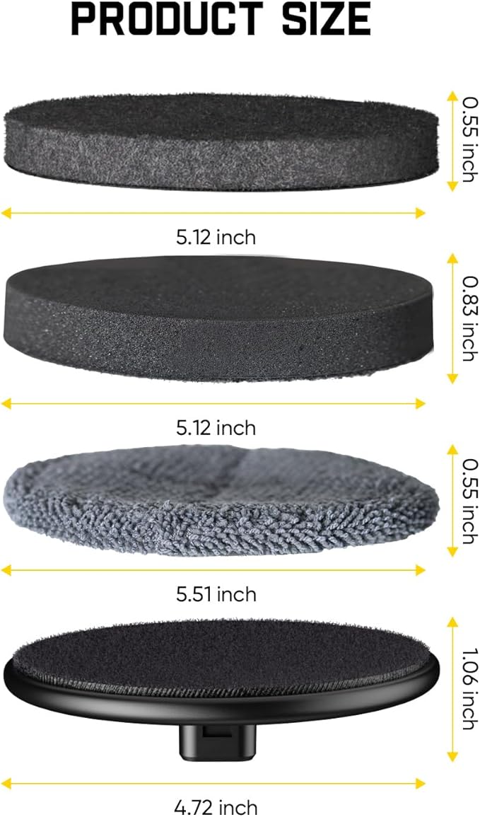4 Pcs Replacement Pads for Fanttik Flip G9 Pro Electric Spin Scrubber, Suitable for Fanttik Flip G9 Pro Electric Scrubber Only, Brush Accessories for Bathroom, Shower, Kitchen Floor
