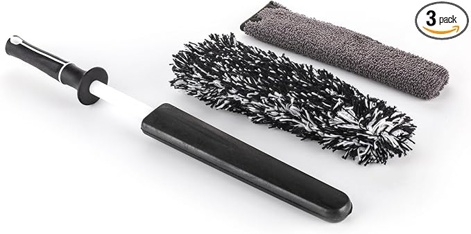 Detail Factory - Wheel Brush Kit with Interchangeable Microfiber Covers - Ultra-Soft Cleaning, Washing and Detailing Whe