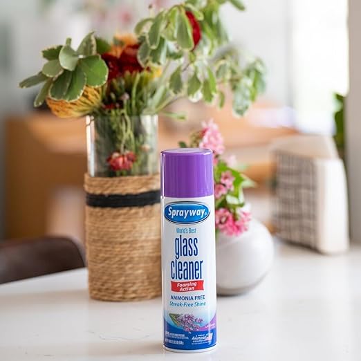 Sprayway, Glass Cleaner, Ammonia Free Lavender Scent 19 Ounce