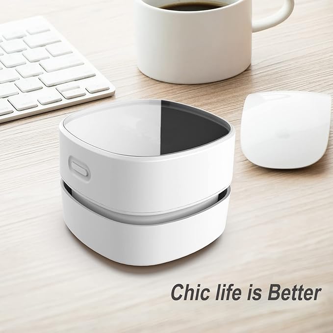 Upgraded Desk Vacuum Cleaner, Handheld Vacuum Cordless, USB Charging Mini Desk Vacuum, Table Dust Crumb Sweeper for Home, Office, School, Cars etc.
