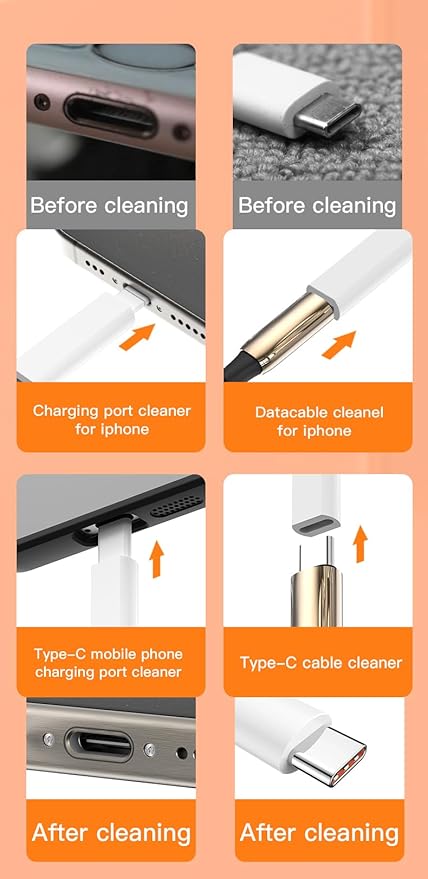 32-in-1 Multi-Functional Cleaning Kit for Electronics Including Headphones,Mobile Phones,Computer,Monitor,Lens and etc, Compact and Portable Design, White