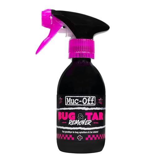 Muc-Off Bug & Tar Remover, 250ml - Biodegradable Motorcycle Cleaning Spray for Stubborn Grime and Insect Residue - Power