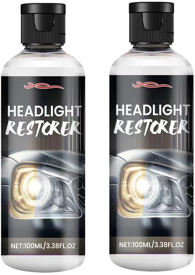 Ultimate Car Headlight Cleaner Restoration Spray Kit -Auto Head Lights Clear Coat Protectant & Haze Remover Compound for