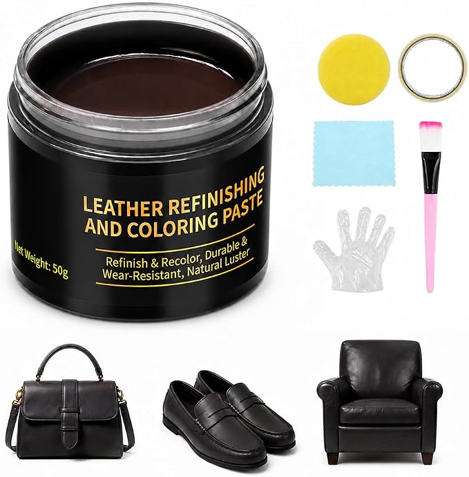Leather Repair Paste, 50g Leather Recoloring Balm,Dark Brown