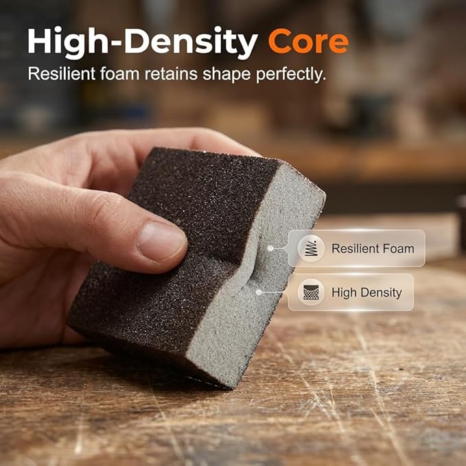 Magic Emery Cleaning Sponge, 2026 Upgrade Nano Carborundum Sponge for Stainless Steel, Rust Eraser Pot Scrubber Scouring Pads for Kitchen Pans Burnt-On Stain Removal (6, Sponge)