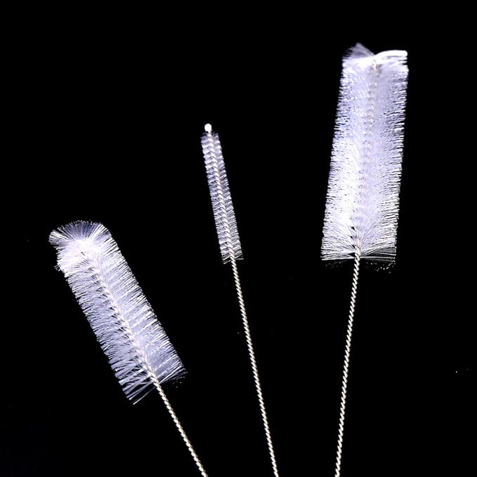 DECORA Drinking Straws Cleaning Brushes Nylon Pipe Cleaner Brush Kits for Multiple Size Straws Pack of 3