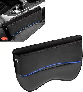 Seat Gap Filler, Multifunctional Storage Bag for Mobile Phone Sunglasses Documents Wallet, Soft Padded Leather Anti-scratch Organizer, for Cars Trucks Portable Indoor Accessories (Black) - Cleanova