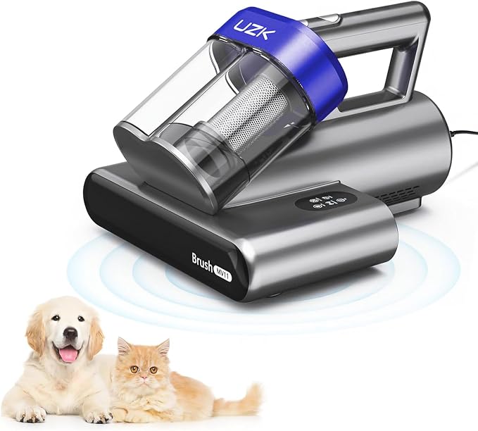 Mattress Vacuum Cleaner,Bed Vacuum Cleaner with UV-C Light,16Kpa,140°F Heat,Ultrasonic,Anion,Handheld Vacuums for Bed,So