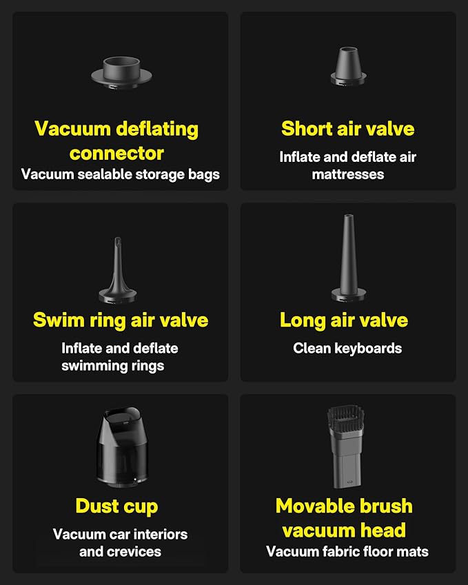 HOTO Handheld Vacuum Cleaner Cordless, Mini Vacuum Cleaner with 15000Pa Suction Power, Compressed Electric Air Duster Air Blower for Desk, PC Setup, Keyboard, Coffee Station Grounds