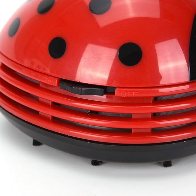 Ladybug Cartoon Mini Vacuum Cleaner Dust Sweeper Cordless Corner Desktop Vacuum Cleaner Mini Cute Home Office