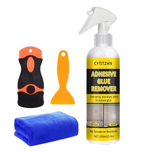 Adhesive Remover - Powerful Sticker & Glue Remover Spray for Cars, Removes Labels, Stickers, Decals, Tape Residue from C