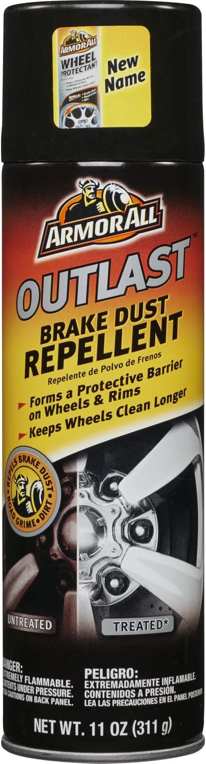 Armor All Car Brake Cleaner Dust Repellent, Cleaner for Tires, Wheels, Rims, 11 Fl Oz Each