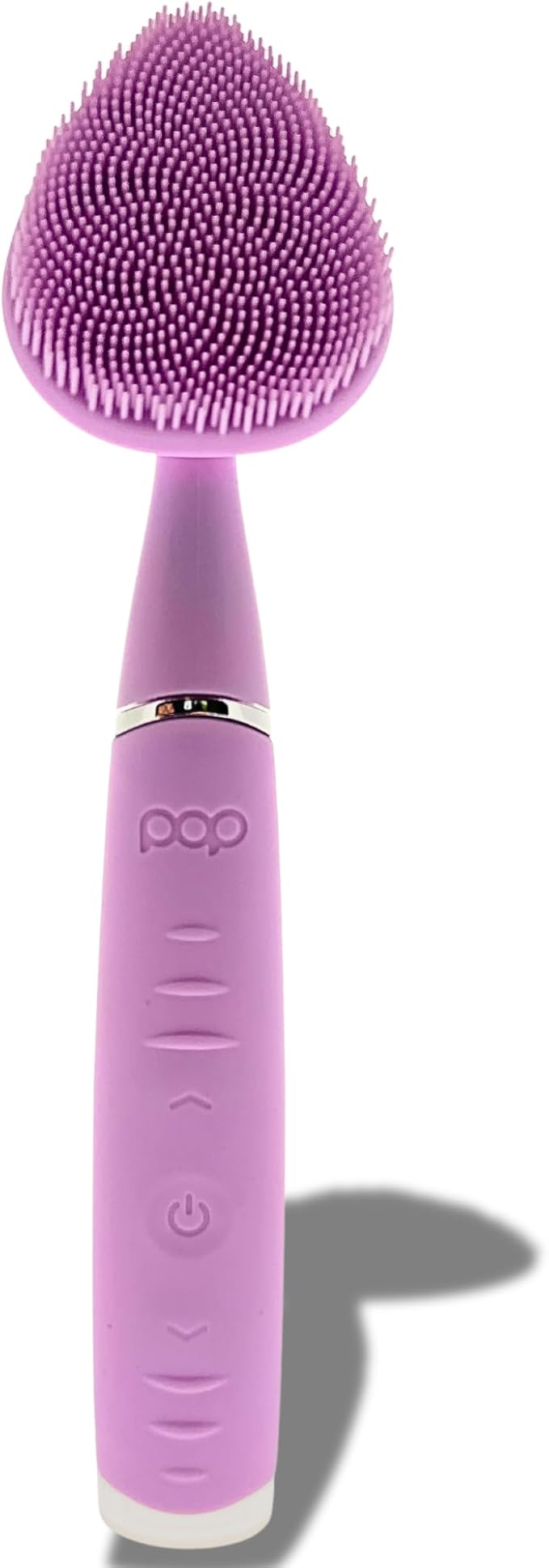 Clover Facial Cleansing Device Lavender Silicone Facial Cleaner & Exfoliator w/ 8000 Vibrations Per Minute, 5 Speeds, USB Rechargeable Face Cleaning Scrubber & Skincare Tool with Case