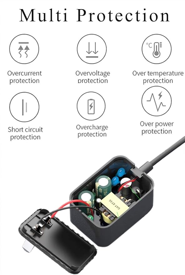 9V Replacement Charger for LABIGO Electric Spin Scrubber Compatible with LABIGO LA1, for Voweek VWS211, SP02, for Homitt HM115C HM115CW Electric Spin Scrubber Power Supply, Cord Length 5.9Ft