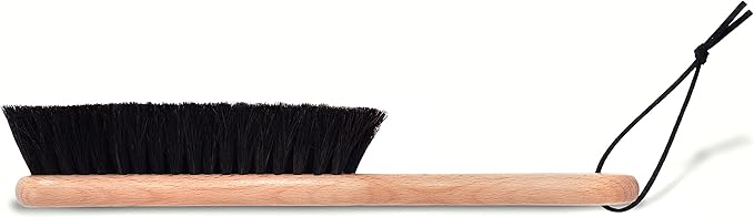 Clothes Brush, Horse Hair Bristle, Cowboy Hat Brush, Suit Lint Brush, Wool, Cashmere, Velvet, Suede, Fabric Brush, Furniture Pet Hair Brush, Long Beech Wood Handle