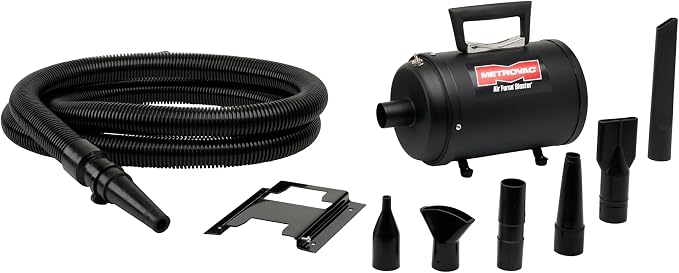 METROVAC B3-CDAFBR Air Force Blaster, Lightweight Car & Motorcycle Vacuum Cleaner, Dryer w/Accessories, Truck Air Duster
