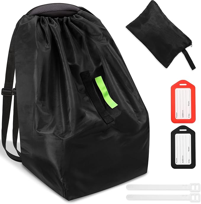 Sublaga Car Seat Bags For Airplane Travel, Durable Carseat Cover For Air Travel Car Seat Travel Bag with Shoulder Straps