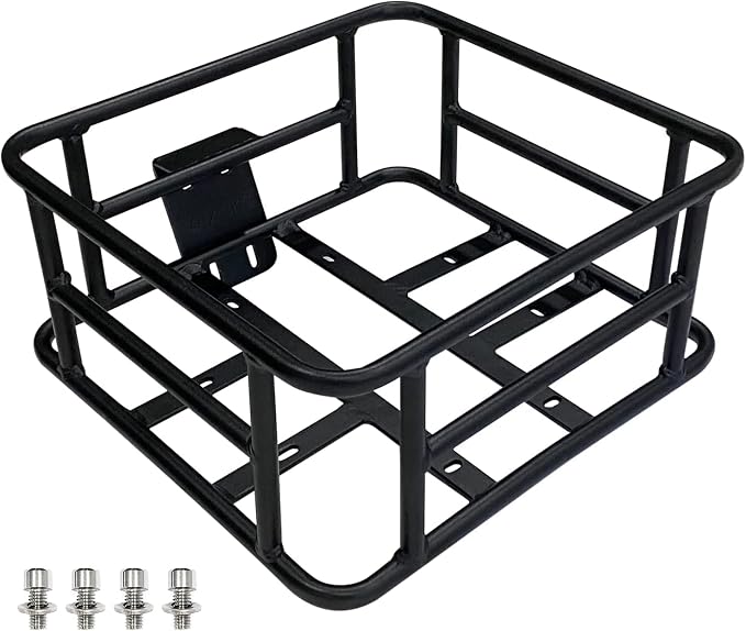 Jasion Bike Basket Bag Cargo Rack for Adult Bikes, Detachable Storage Bicycle Basket with Large Capacity Cargo Rack for