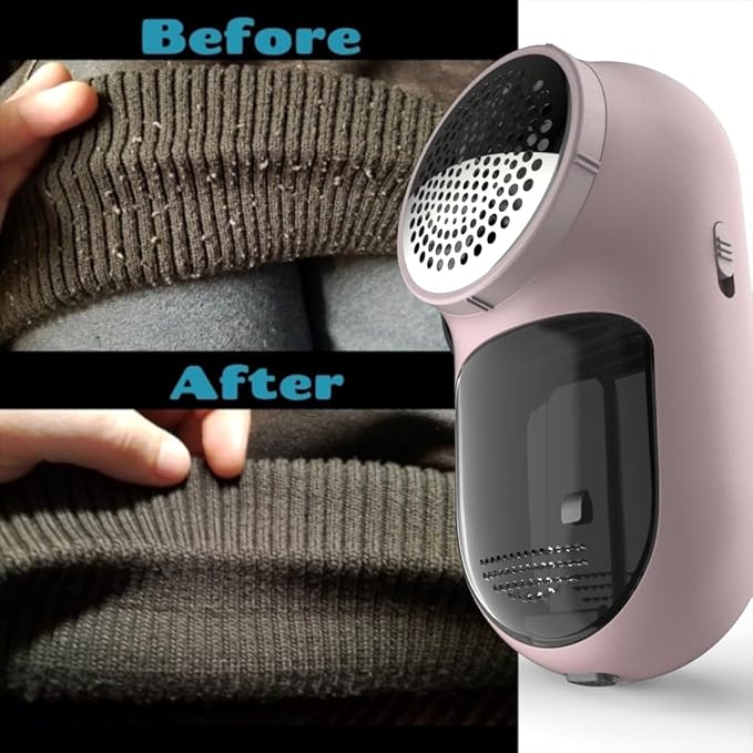 Rechargeable Fabric Shaver, Magictec Lint Remover Sweater Defuzzer Lints Fuzzs Pills Pilling Trimmer for Clothes and Furniture -Battery Operated (Donut)