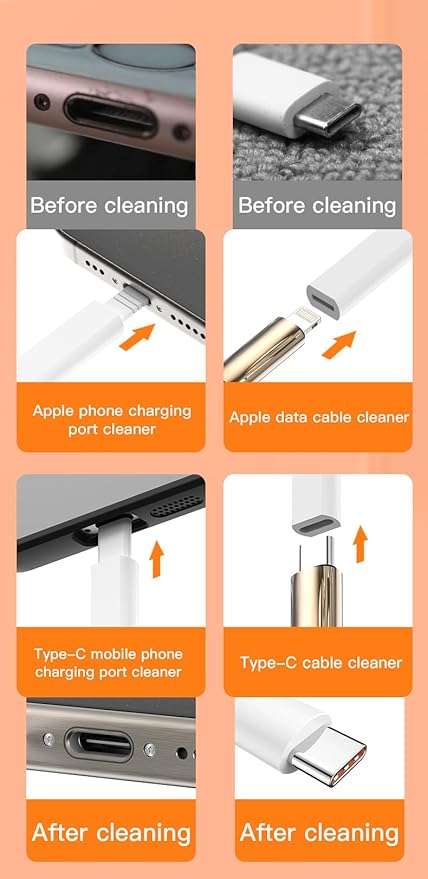 32-in-1 Multi-Functional Cleaning Kit for Electronics Including Headphones,Mobile Phones,Computer,Monitor,Lens and etc, Compact and Portable Design (Black)
