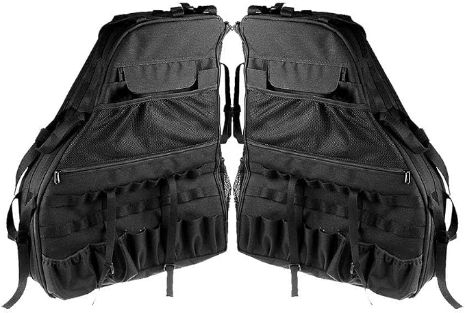 SXMA 2X Multi-Pockets Storage&Roll Bar Storage Bag Tool Kits for 2007~2016 Jeep Wrangler JK 4-Door Tool Kits Bottle Drin