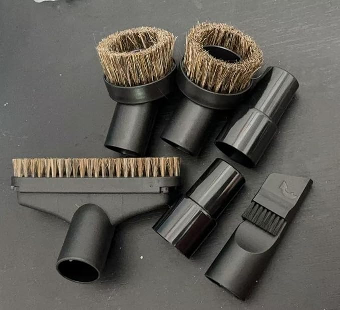 6 Pack Round Dust Brush For Shark Vacuum Attachment Replacement Shark Vacuum Brush Attachment with Vacuum Hose Adapter, For Most Vacuum Cleaners Accessories